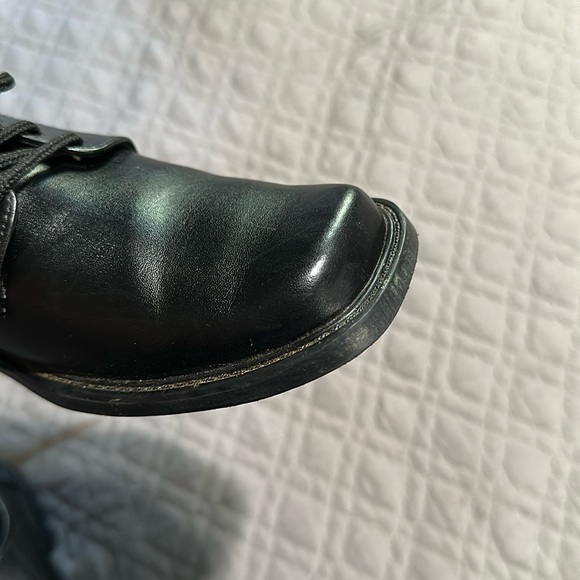 F & T KID BOY YOUTH BLACK FORMAL WEDDING DRESS SHOES - Picture 8 of 9